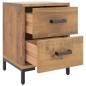 vidaXL Mesita de noche madera maciza de pino marrón 36x30x45 cm vidaXL Mesita de noche madera maciza de pino marrón 36x30x45 cm