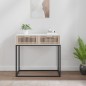vidaXL Mesa consola hierro y madera contrachapada blanco 80x30x75 cm vidaXL Mesa consola hierro y madera contrachapada blanco 80x30x75 cm