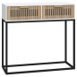 vidaXL Mesa consola hierro y madera contrachapada blanco 80x30x75 cm vidaXL Mesa consola hierro y madera contrachapada blanco 80x30x75 cm