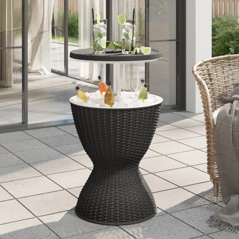 vidaXL Mesa nevera 3 en 1 polipropileno negro vidaXL Mesa nevera 3 en 1 polipropileno negro