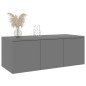 vidaXL Mueble para TV madera contrachapada gris 80x34x30 cm vidaXL Mueble para TV madera contrachapada gris 80x34x30 cm