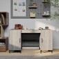 vidaXL Escritorio de madera contrachapada gris Sonoma 140x50x75 cm vidaXL Escritorio de madera contrachapada gris Sonoma 140x50x75 cm