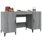vidaXL Escritorio de madera contrachapada gris Sonoma 140x50x75 cm vidaXL Escritorio de madera contrachapada gris Sonoma 140x50x75 cm