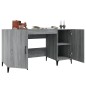 vidaXL Escritorio de madera contrachapada gris Sonoma 140x50x75 cm vidaXL Escritorio de madera contrachapada gris Sonoma 140x50x75 cm