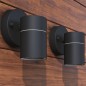 vidaXL Lámpara de pared exterior 2 uds acero inoxidable descendente vidaXL Lámpara de pared exterior 2 uds acero inoxidable descendente