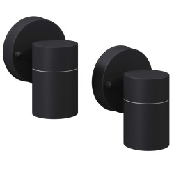 vidaXL Lámpara de pared exterior 2 uds acero inoxidable descendente