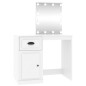 vidaXL Tocador con LED madera contrachapada blanco 90x50x132,5 cm vidaXL Tocador con LED madera contrachapada blanco 90x50x132,5 cm