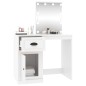 vidaXL Tocador con LED madera contrachapada blanco 90x50x132,5 cm vidaXL Tocador con LED madera contrachapada blanco 90x50x132,5 cm