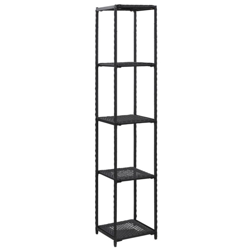 vidaXL Estantería de almacenaje ratán sintético negro 30x30x150 cm