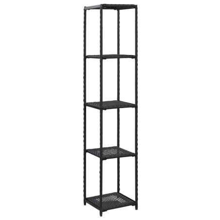 vidaXL Estantería de almacenaje ratán sintético negro 30x30x150 cm