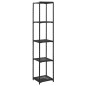 vidaXL Estantería de almacenaje ratán sintético negro 30x30x150 cm