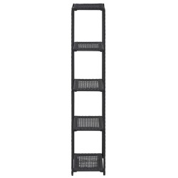 vidaXL Estantería de almacenaje ratán sintético negro 30x30x150 cm