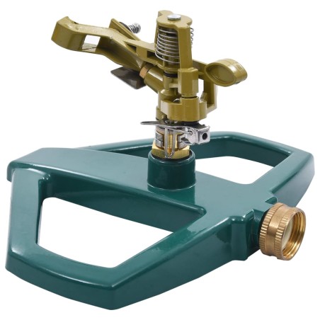 vidaXL Aspersor giratorio metal verde 21x22x13 cm