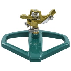 vidaXL Aspersor giratorio metal verde 21x22x13 cm