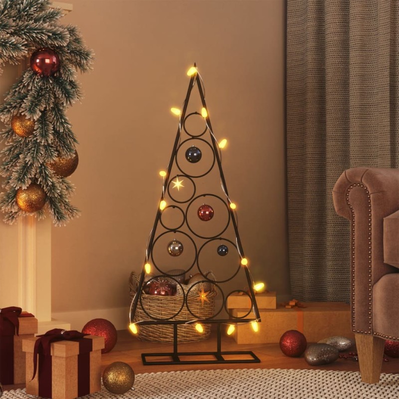 vidaXL Árbol de Navidad para decoración metal negro 90 cm vidaXL Árbol de Navidad para decoración metal negro 90 cm