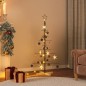 vidaXL Árbol de Navidad metal negro con base de madera 120 cm vidaXL Árbol de Navidad metal negro con base de madera 120 cm