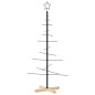 vidaXL Árbol de Navidad metal negro con base de madera 120 cm vidaXL Árbol de Navidad metal negro con base de madera 120 cm