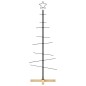 vidaXL Árbol de Navidad metal negro con base de madera 120 cm vidaXL Árbol de Navidad metal negro con base de madera 120 cm