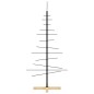 vidaXL Árbol de Navidad metal negro con base de madera 120 cm vidaXL Árbol de Navidad metal negro con base de madera 120 cm