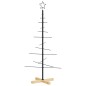 vidaXL Árbol de Navidad metal negro con base de madera 120 cm vidaXL Árbol de Navidad metal negro con base de madera 120 cm