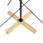 vidaXL Árbol de Navidad metal negro con base de madera 120 cm vidaXL Árbol de Navidad metal negro con base de madera 120 cm