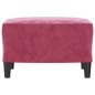 vidaXL Reposapiés de terciopelo rojo tinto 60x50x41 cm vidaXL Reposapiés de terciopelo rojo tinto 60x50x41 cm