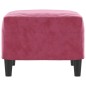 vidaXL Reposapiés de terciopelo rojo tinto 60x50x41 cm vidaXL Reposapiés de terciopelo rojo tinto 60x50x41 cm