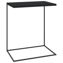 vidaXL Mesa auxiliar de madera contrachapada negro 55x35x66 cm