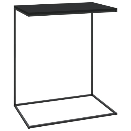 vidaXL Mesa auxiliar de madera contrachapada negro 55x35x66 cm