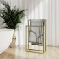 vidaXL Toallero de pie de hierro dorado 48x24x78,5 cm