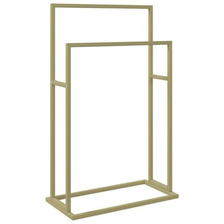 vidaXL Toallero de pie de hierro dorado 48x24x78,5 cm