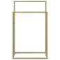 vidaXL Toallero de pie de hierro dorado 48x24x78,5 cm