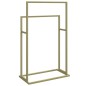 vidaXL Toallero de pie de hierro dorado 48x24x78,5 cm