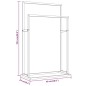 vidaXL Toallero de pie de hierro dorado 48x24x78,5 cm