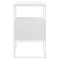 vidaXL Mesa auxiliar de madera contrachapada blanco 55x36x59,5 cm