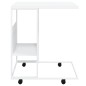 vidaXL Mesa auxiliar con ruedas contrachapado blanco 55x36x63,5 cm vidaXL Mesa auxiliar con ruedas contrachapado blanco 55x36x63,5 cm