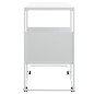 vidaXL Mesa auxiliar con ruedas contrachapado blanco 55x36x63,5 cm vidaXL Mesa auxiliar con ruedas contrachapado blanco 55x36x63,5 cm