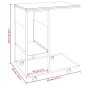 vidaXL Mesa auxiliar con ruedas contrachapado blanco 55x36x63,5 cm vidaXL Mesa auxiliar con ruedas contrachapado blanco 55x36x63,5 cm