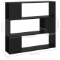 vidaXL Estantería/divisor de espacios negro 100x24x94 cm vidaXL Estantería/divisor de espacios negro 100x24x94 cm
