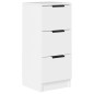 vidaXL Aparador de madera contrachapada blanco 30x30x70 cm vidaXL Aparador de madera contrachapada blanco 30x30x70 cm