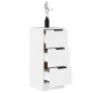 vidaXL Aparador de madera contrachapada blanco 30x30x70 cm vidaXL Aparador de madera contrachapada blanco 30x30x70 cm
