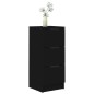 vidaXL Aparador de madera contrachapada negro 30x30x70 cm