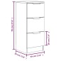 vidaXL Aparador de madera contrachapada negro 30x30x70 cm