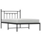 vidaXL Estructura de cama con cabecero metal negro 100x200 cm vidaXL Estructura de cama con cabecero metal negro 100x200 cm