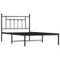 vidaXL Estructura de cama con cabecero metal negro 100x200 cm vidaXL Estructura de cama con cabecero metal negro 100x200 cm