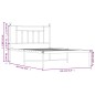 vidaXL Estructura de cama con cabecero metal negro 100x200 cm vidaXL Estructura de cama con cabecero metal negro 100x200 cm