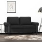 vidaXL Sofá de 2 plazas terciopelo negro 120 cm vidaXL Sofá de 2 plazas terciopelo negro 120 cm