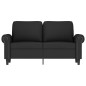 vidaXL Sofá de 2 plazas terciopelo negro 120 cm vidaXL Sofá de 2 plazas terciopelo negro 120 cm