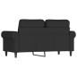 vidaXL Sofá de 2 plazas terciopelo negro 120 cm vidaXL Sofá de 2 plazas terciopelo negro 120 cm