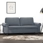 vidaXL Sofá de 2 plazas de terciopelo gris oscuro 140 cm vidaXL Sofá de 2 plazas de terciopelo gris oscuro 140 cm
